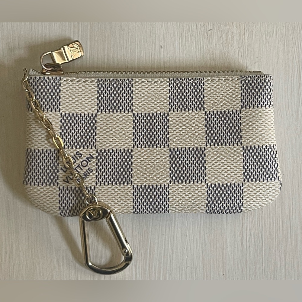 LV key pouch Damier Azur